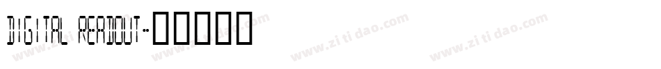 Digital Readout字体转换